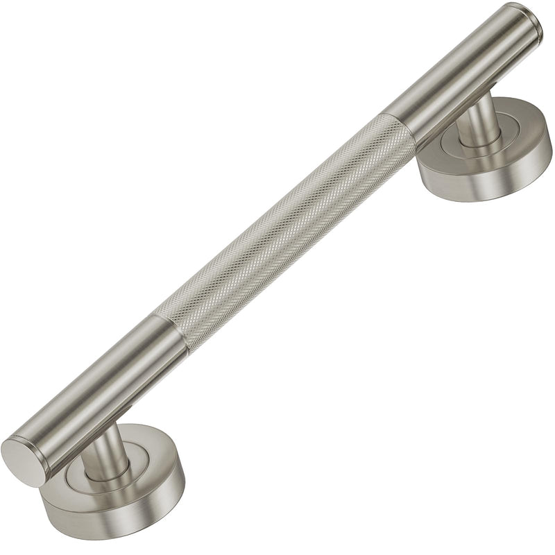 Lava Odoro Shower Grab Bars, 12" Stainless Steel Bathroom Safety Grab Bar, Upgrade Anti-Slip Knurling Shower Grab for Bathtub, Shower Handle for Elderly and Handicap, ADA Compliant, Brushed Nicke Brushed Nickel 12 Inch