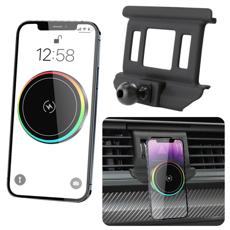 Car Magnetic Phone Mount for Audi Q5 SQ5 2018 2019 2020 2021 2022 2023 2024 Auto Interior Accessories Best Cellphone Holder Fast 15W Wireless Charger Cell Phones Charging Screen Stand Accessory