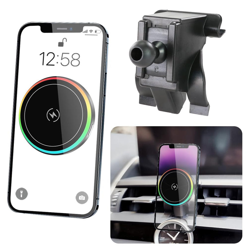 Car Magnetic Phone Mount for Lexus NX 2015 2016 2017 2018 2019 2020 2021 NX300h NX300 NX200t Auto Interior Accessories Best Cellphone Holder Fast 15W Wireless Charger Cell Phones Charging Screen Stand