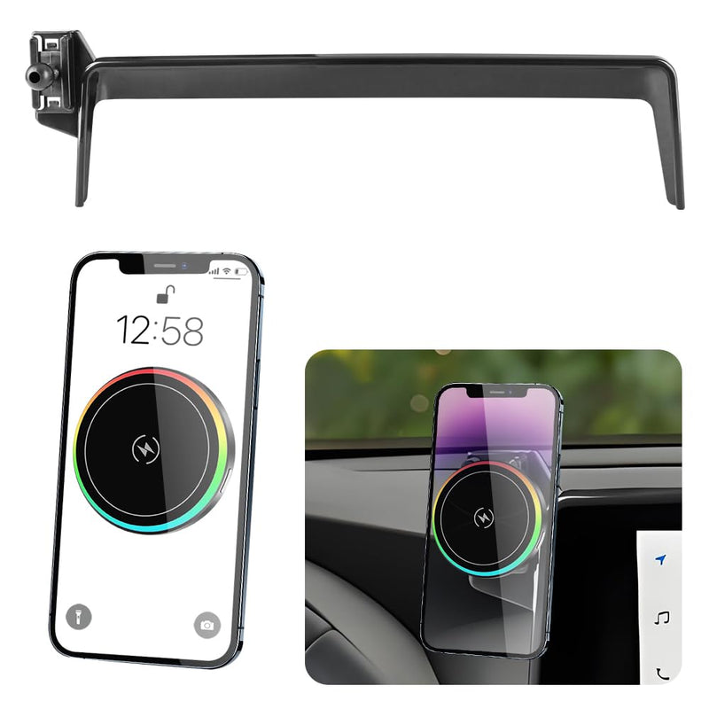 Car Magnetic Phone Mount for Toyota Grand Highlander 2024 2025 2026 and Grand Highlander Hybrid 2024-2026 Auto Accessories Best Cellphone Holder Fast 15W Wireless Charger Cell Phones Charging Stand