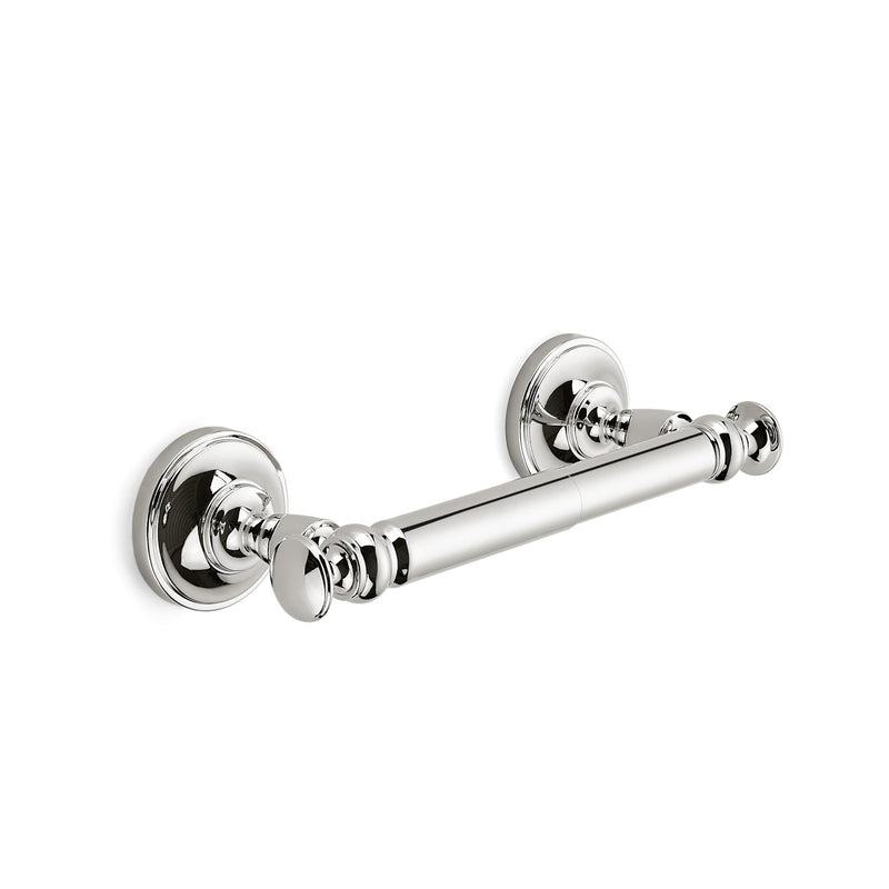 khtumeware Double Post Toilet Paper Holder Vibrant Polished Nickel Tissue Roll Holder for Bathroom Organization and Storage Single Double Toilet Tissue Holder Wall Bathroom Accessories (1-Pack) Double Post Toilet Paper Holder 1 Pack