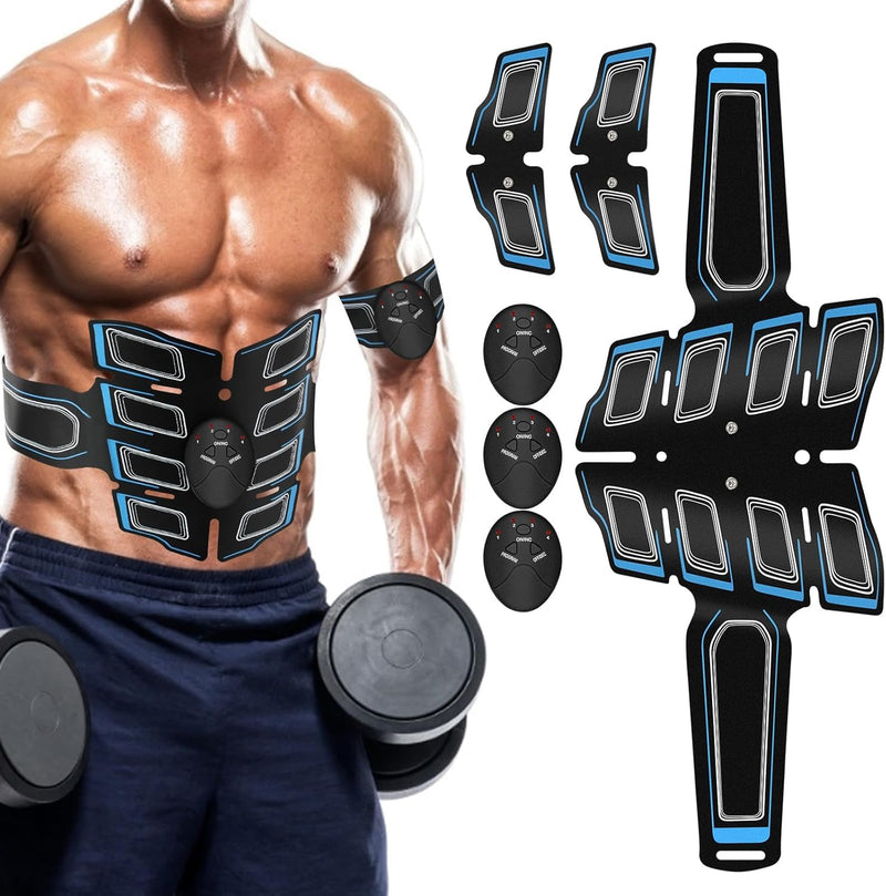 Fitness Belt Abs Stimulator Muscle Training Fitness Workout Equipment Ab Core Toner Belt for Abdominal/Arm/Leg for Home Use Blue-01