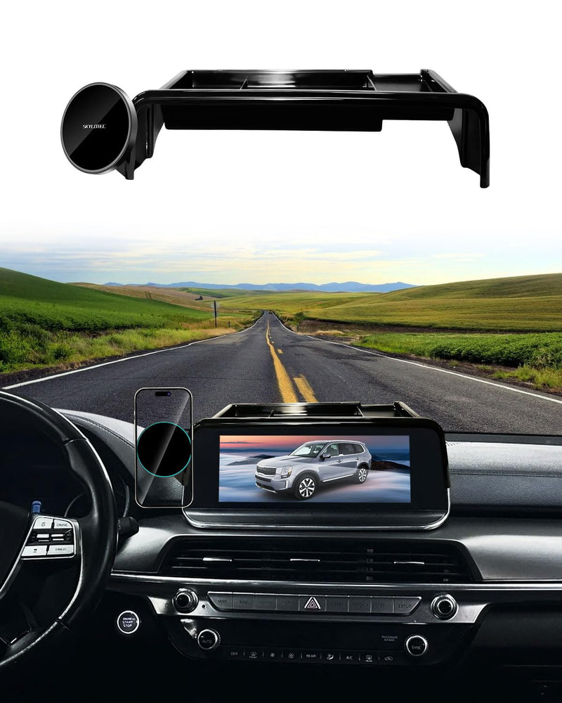 SKYLOTEC Magnetic Charger Phone Holder for Kia Telluride 2020 2021 2022 | 10.25-Inch Screen Accessories, Car Magnets Wireless Chargering Phone Mount, for 15W MagSafe iPhone Samsung Magnetic Wireless Charger Telluride 2020-2022