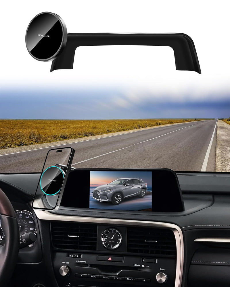SKYLOTEC Magnetic Charger Phone Holder for Lexus RX350 2020-2022 8 inch | for MagSafe iPhone, 15W Wireless Charger Car Phone Mount for RX350L RX450h RX450hL Screen Accessories, NOT for 12.3-Inch Magnetic Wireless Charger RX350 2020-2022 (8 inch)