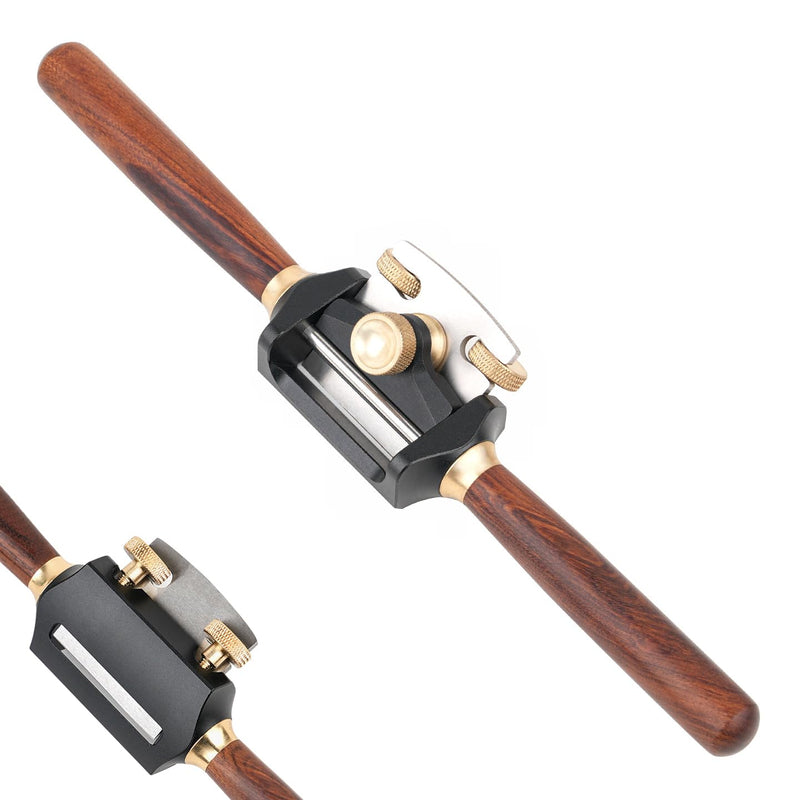 TOOLCOOL Adjustable Spokeshave Hardwood Handle Spoke Shave For Woodworking (Round Base) Round Base