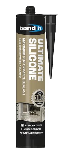 Bond It Ultimate Silicone, Silicone Sealant, 10 oz, White 1