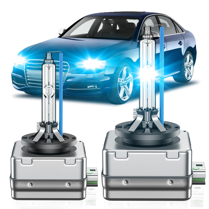 D3S HID Bulb Fit for Audi A3 S3 A4 S4 A5 S5 RS5 A6 S6 A7 S7 A8 Allroad Quattro Q3 Q5 SQ5 Q7 OEM 4300K 35W Projector D3S Xenon Headlight Bulbs Replace, 8000K D3SC1 Bi-xenon Light, Pack of 2