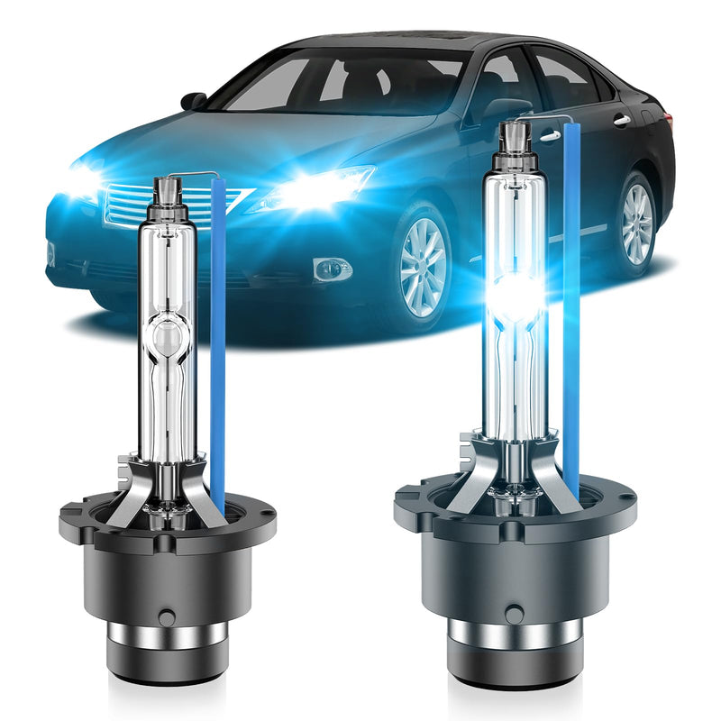 Fit for Lexus 2007-2015 ES350 GS350 GS450H 2010-2015 RX350 RX450 OEM 35W Projector D4S HID Xenon Headlight Bulbs Replace, AFS Headlamp 90981-20024, 8000K Blue D4SC1 Bi-xenon Light, Pack of 2