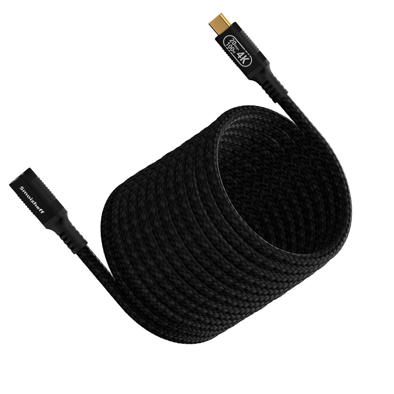 20ft/6m USB C Extension Cable,Extra Length 20Gbps Data Transfer,100W Charging, 4K@60Hz Video,Nylon Braided Male to Female Extension cord for Laptop, Tablet,Home Theater, Monitor,Gaming consle. 20ft/6m