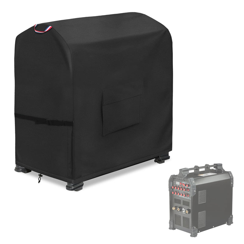 Premium Welding Machine Cover - Heavy Duty 600D Waterproof TIG225X TIG Welder Cover with Plush Liner (Black, 22'' L x 12.6'' W x 22'' H) Black