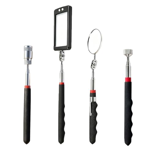 Telescoping Magnetic Pickup Tool Set, for Car and Construction Sites(4 Pcs) 4 Pack Black