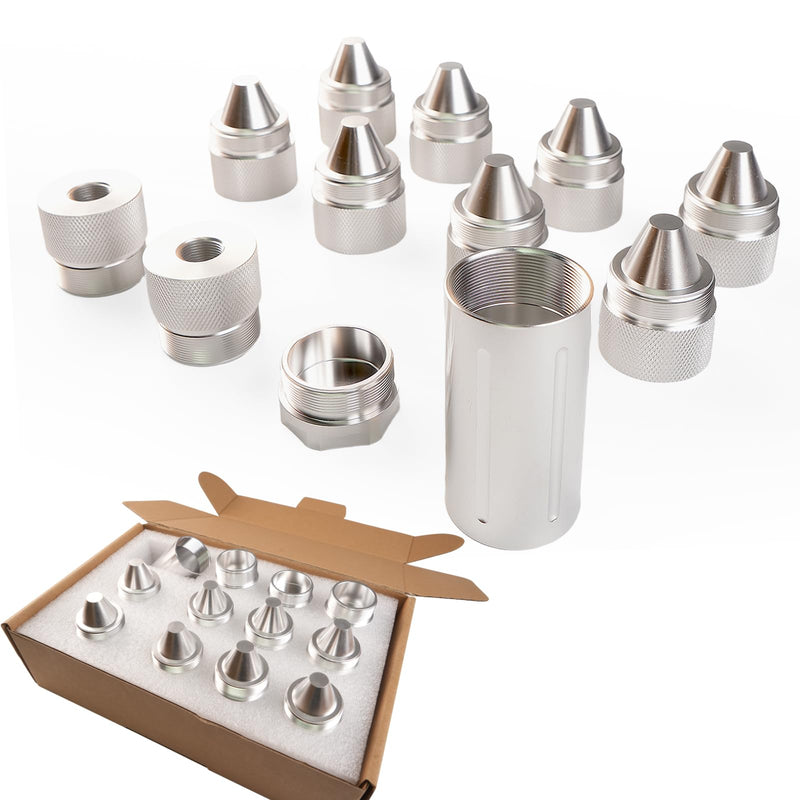 1.375''X24 Cone Shaped Parts Stainless Steel Aluminium Replacemet Sealed End (Silvery, 1.375''X24) silvery
