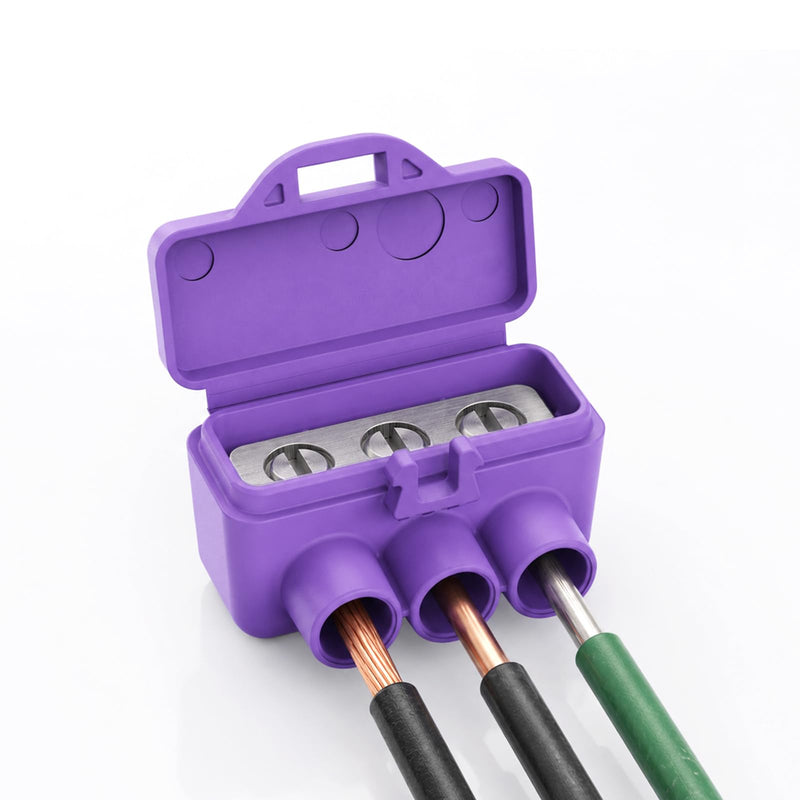 3-Port Aluminum-to-Copper Wire Connectors, 10 Pack Screw Terminal Electrical Wire Connectors, Pre-Filled with Oxide Inhibitor for Solid & Stranded Wires, Residential & Industrial Wiring