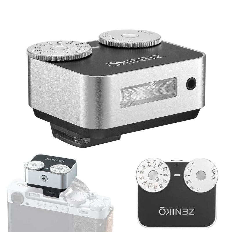 ZENIKO ZA12 Camera Flash Speedlite, CCT 6500K±200K Small Camera Flash for Fujifilm X-T30 X-T5 Sony ZV-E10 Nikon Panasonic Olympus Ricoh GR3/4 SLR Cameras