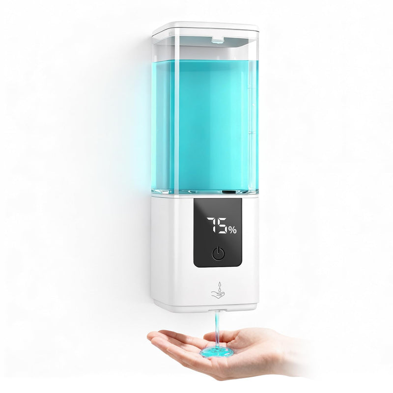 LAOPAO Automatic Soap Dispenser Wall Mount Rechargeable Liquid Soap Pump for Kitchen, Touchless Soap Dispenser for Dish/Hand/Shower Soap, Home & Commercial, 540ml, White