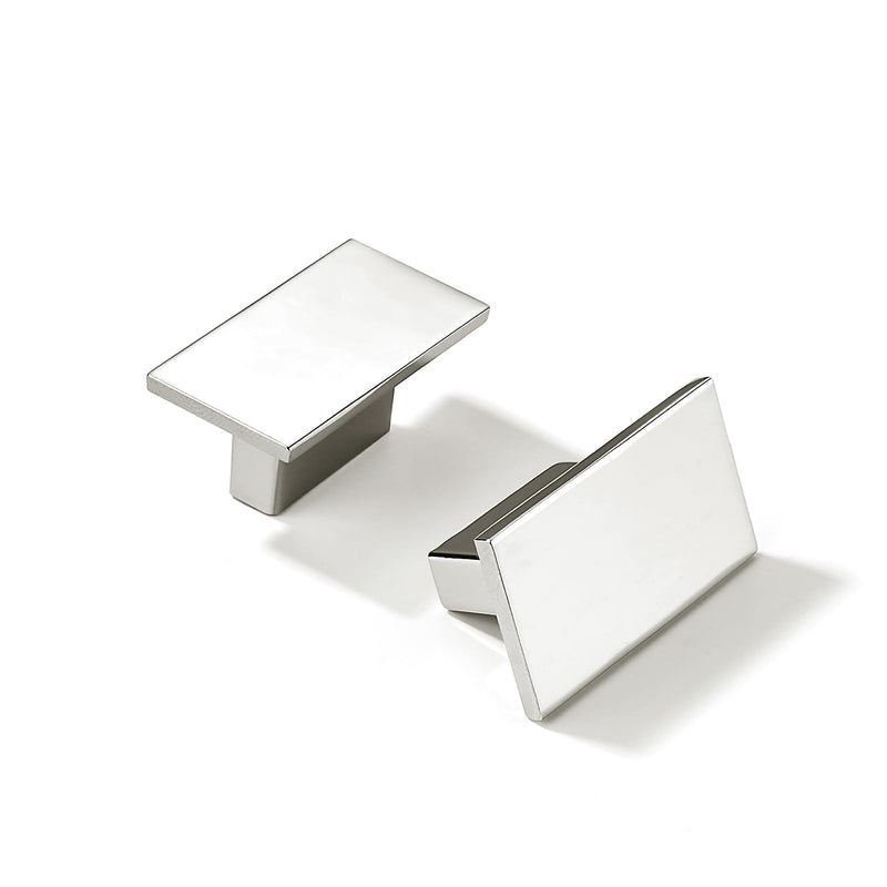 khtumeware 10 Pack Square Zinc Cabinet Knobs for Drawers and Cupboards-Screw-On,1-9/16 Inch Diameter,Polished Nickel Finish,5/8 Inch Hole Center(Perfect for Kitchen, Bathroom & Furniture Hardware) Polished Nickel