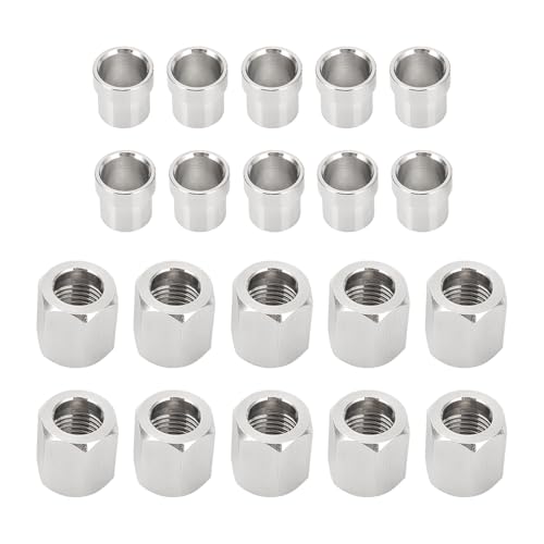 #6 Hardline Nut and Sleeve Set Stainless Steel for 3/8" Hard Line