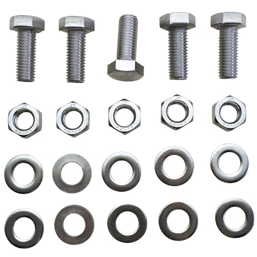 (Pack of 5pcs) M14 Thread Pitch 2mm 304 Stainless Steel Metric Hex Head Cap Screws Bolts, Hexagon Head Bolts (M14x30mm) M14x30mm