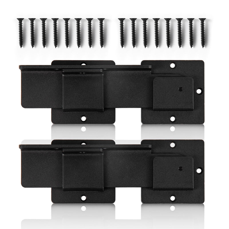 9" Flip Gate Latch Lock with Padlock Hole, 4mm Aluminum Anti-Rust Alloy Door Latch for Outdoor Wooden Fence, Sliding Swing Open Door,Wooden Fence, Barn Door, Shed,Yard,Screws(9 in - 2 Pack) 9 in - 2 Pack