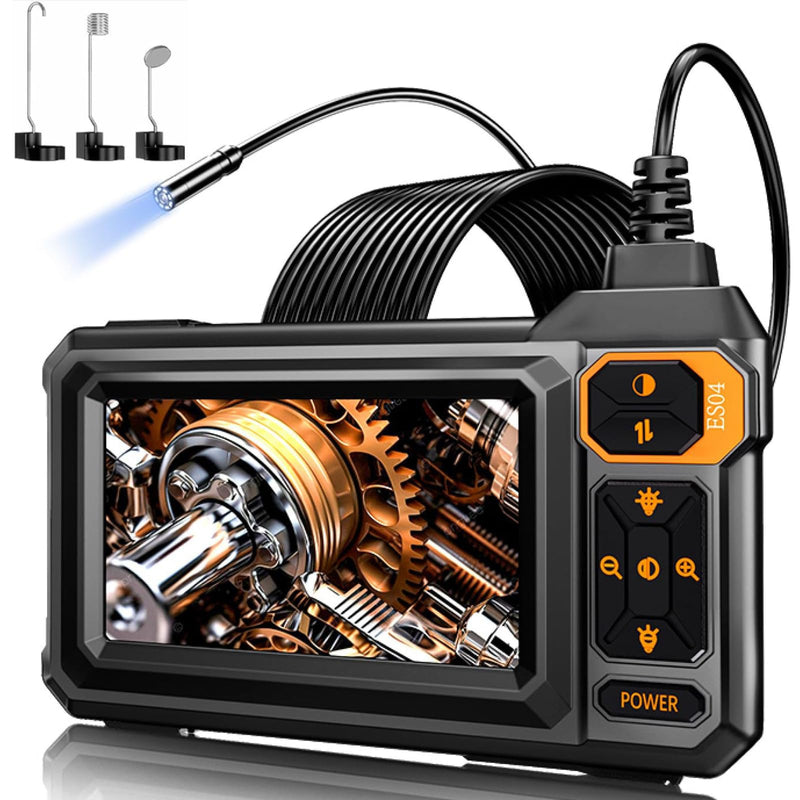 Endoscope Camera with Light, Borescope Inspection Camera 16.5 FT with 4.3 Inch HD Display, 1080P Snake Camera 8 LEDs IP67 Waterproof 1800mAh, for Automotive Pipe Plumbing HVAC Wall Inspection | 1080P snake camera, 8 LED lights, IP67 waterproof probe, 1...
