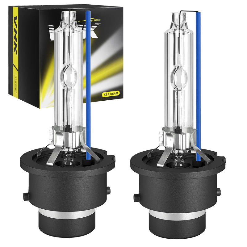 VHK for Nissan Murano Maxima HID Headlights D2S Xenon Bulbs 2004 2005 2006 2007 2008 2009 2010 2011 2012 2013 2014, S SV SE SL Bi-Xenon Low Beam Lights, 8000K OEM 35W D2SC1, Never Fit Halogen, 2-Pack 8000K White Blue