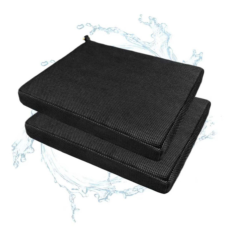 2 Pack Shower Bench Cushion, Soft Chair Pad for Elderly Bathing, Easy to Clean & Quick Dry, 4D air Fiber Material, Suitable for Shower Seat Cushion, Bathtub Baths, Poolside Rest, Black