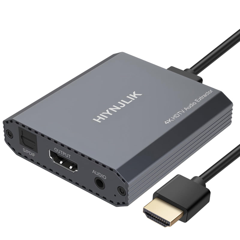 HDMI Audio Extractor 4K60 HDMI to Optical 3.5mm AUX Audio Adapter Splitter Converter Support HDCP Digital DTS 5.1 PCM HDMI Audio Extractor