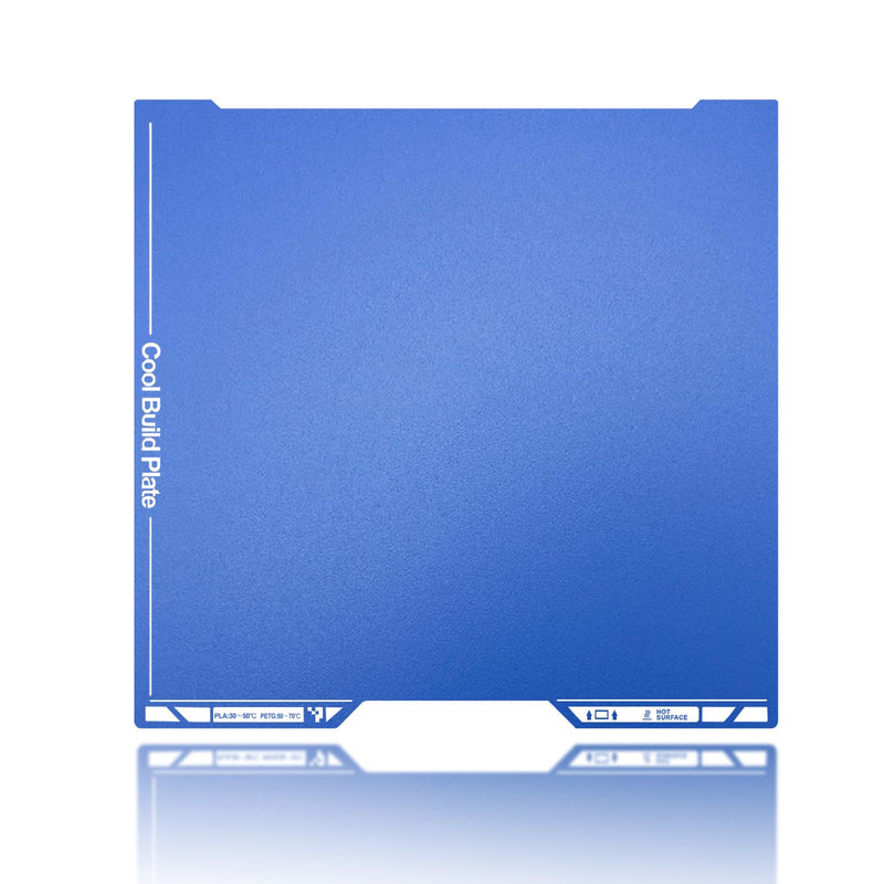 355x346mm Cold PEI Build Plate for Bambu Lab H2D/H2D Pro/H2S, Low Temp Printing Bed, Flexible Magnetic Spring Steel Sheet, Double-Sided Textured, UltraTack Coating, Blue Textured PEI 355x346mm