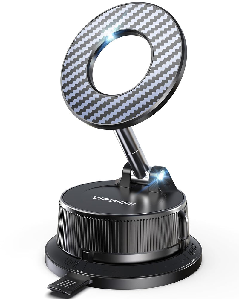 Upgraded Magnetic Phone Holders for Your Car [70mm Suction & 3200gf Magnetic] 360° Adjustable Magsafe Car Phone Mount, Vacuum Suction Cup Car Mount for iPhone 17 Pro Max 16 15 14 13 12 Air Plus
