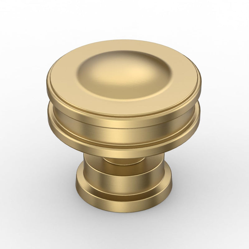 Amerdeco 10 Pack Champagne Bronze Cabinet Knobs 1.2 Inch(31mm) Single Hole Zinc Solid Kitchen Cabinet Handles Round Cabinet Drawer Pulls 1.2"/31MM Diameter