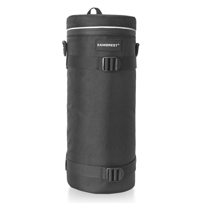 Camera Lens Case Bag for Photographyers, Zipper Waterproof Lens Protective Pouch Interior Size 6.29" x 15.35"(Nylon, Black) 6.29" x 15.35" (Nylon, Black)