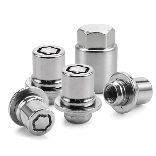 M12x1.5 Wheel Lock Lug Nuts Set 4PCS w/Safety Lock Key Replace# 00276-00900
