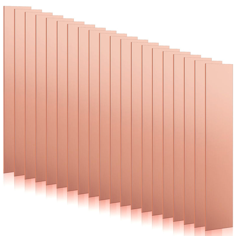 Yaocom 20 Pack Pure Copper Anode Sheet (99.995% Pure) for Plating and Electroplating, Copper Electrode Strip 0.04'' x 1'' x 6'' / 1mm x 25mm x 150mm