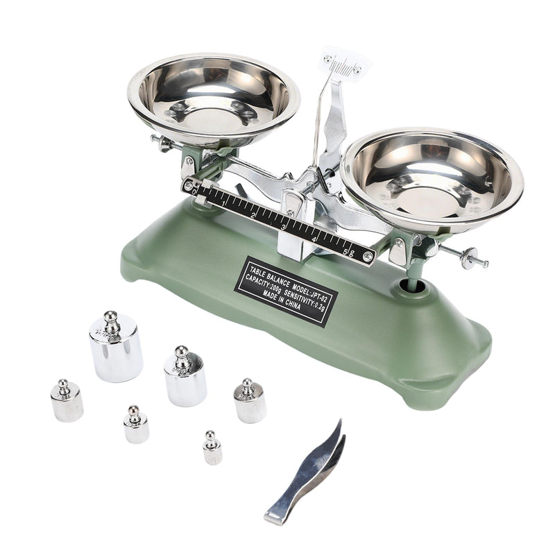 200g/0.2g Mechanical Balance Scale with Stainless Steel Weighing Pan | Calibration Weights for Science Lab and Classroom Teaching Tool