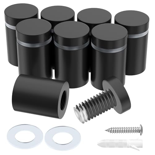 20 Pcs Black Stainless Steel Standoff Screws, 3/4" x 1" Stand Off