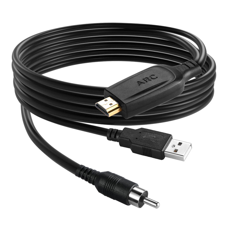 192KHz HDMI eARC/ARC to Coaxial Audio Converter for TV to Soundbar, Plug & Play 4.9ft/1.5m ARC to Coaxial Cable Audio Extractor Adapter Splitter for Sound System Home Theater Support Dolby/DTS 5.1