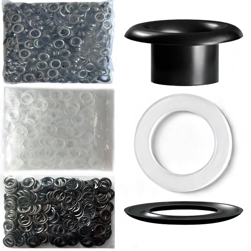 1 inch Grommets.RUSTPROOF Solid Brass Eyelets Refill for Grommet Tool. Use for Clothes Fabric Canvas Banner.12 Sizes is aviliable(1"/25.4mm/100sets/Black) 1"/25.4mm/100sets/Black