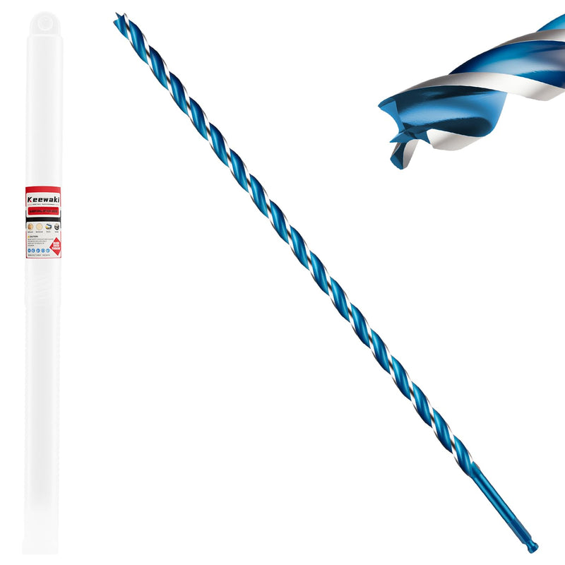 1/2" x 24" Wood Auger Drill Bit – Heavy Duty High Carbon Steel Auger Bits for Wood, Hex Shank Spiral Drill Bit for Deep and Clean Hole Drilling 1/2" x 24" Length :24 inch