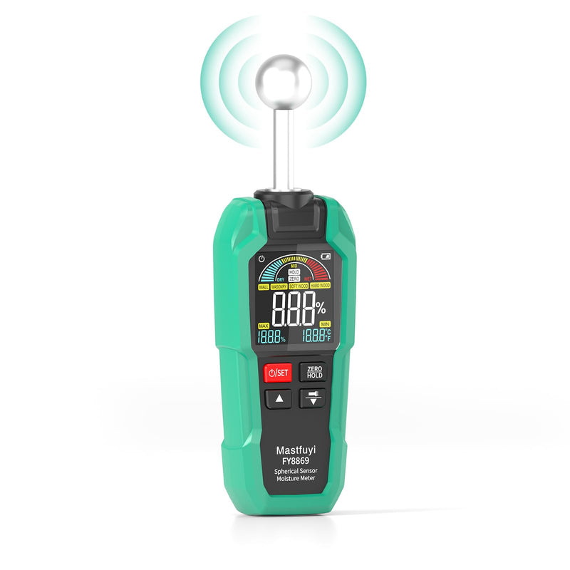 Pinless Wood Moisture Meter,Non-Destructive Depth 5-40mm for Wood & Walls | Digital Moisture Detector Built-in Flashlight for Concrete, Floors Piness