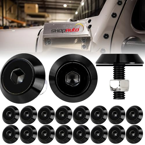 M8 24mm Aluminum Tapered Washer Fender Flare Hardware Kit (Black) M8x24mm Tapered Black