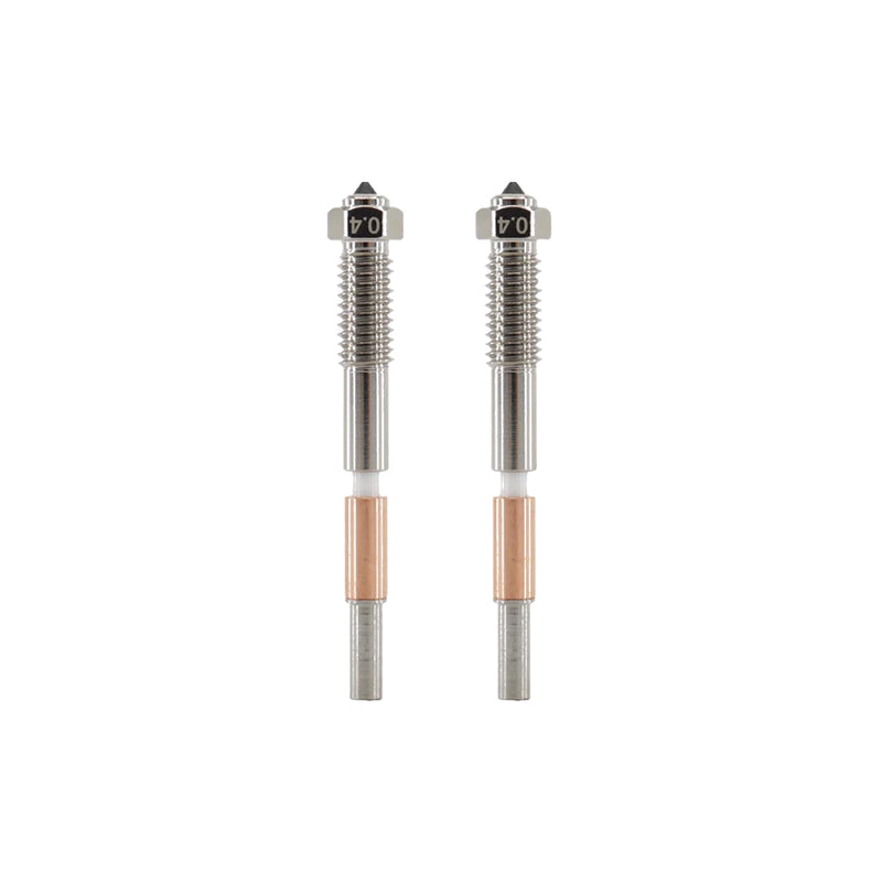 QIDI Q2/Q2C Bimetal Nozzle 0.4mm, Copper Alloy Body with Hardened Steel Tip, High-Temperature 370°C Nozzle Replacement for QIDI Q2/Q2C 3D Printer, Superior for PLA, PETG, ABS, ASA, PC, PA-CF Filaments 0.4 mm