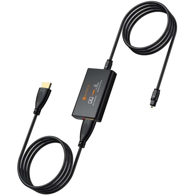 Neoteck ARC/eARC Audio Extractor, HDMI ARC Audio to Optical Extractor with Supports PCM 2.0, Dolby 5.1, DTS 5.1, 24bit/192kHz, Plug and Play, Suitable for TV, Home Cinema & Legacy Audio Systems Single-fiber interface output