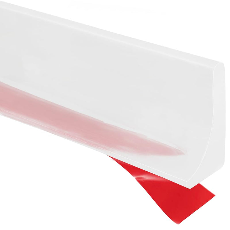 Shower Threshold Water Dam Barrier, Self Adhesive Silicone Waterproof Barrier Bathroom and Kitchen Shower Water Guard for Dry and Wet Separation Caulk Seal Strip Edge Trim (78Inch, Transparent) 78Inch