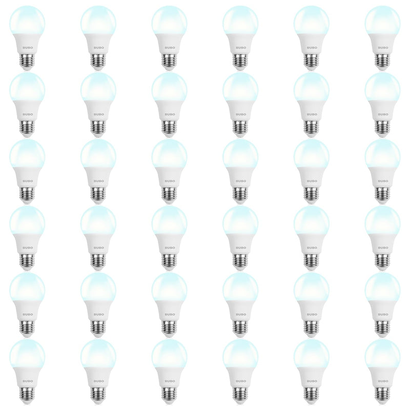 BUBO 36 Pack A19 LED Light Bulbs, 40 Watt Equivalent Daylight 5000K, E26 Base, Efficient 5W, 550 Lumens, Non-Dimmable LED Bulbs, 80+ CRI, Ideal for Home Office Kitchen