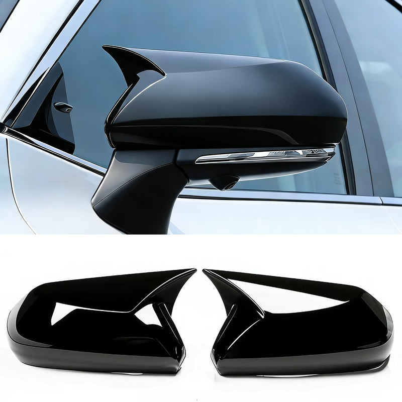  [AUSTRALIA] - Compatible with Toyota Camry 2026 2025 2024 2023 2022 2021 2020 2019 2018 Accessories Aggressive Look Car Exterior Door Side Rearview Mirror Guard Cover Trim Caps -Glossy Black Glossy Black