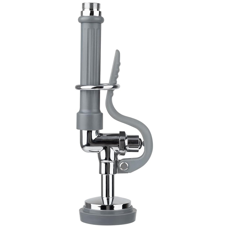 Pre Rinse Sprayer Valve, 1.42 GPM High Pressure Commercial Pre Rinse Spray Head Dish Sprayer Replacement Kit for Restaurant Industrial Faucets, Chrome Finished Gray