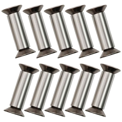 Waziaqoc Knife Handle Screws Rivets, Black, 10 Pack