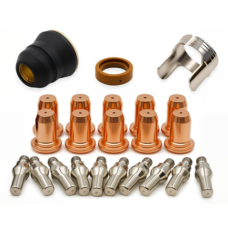 PLAXCON 23pcs IPT-60 PT-60 IPT-40 PT40 Plasma Cutting Torch Tip 1.0mm 0.039'' Plasma Cutter Accessories for CUT 55 MP, CUT55 NHF, CUT65DS Plasma Cutter