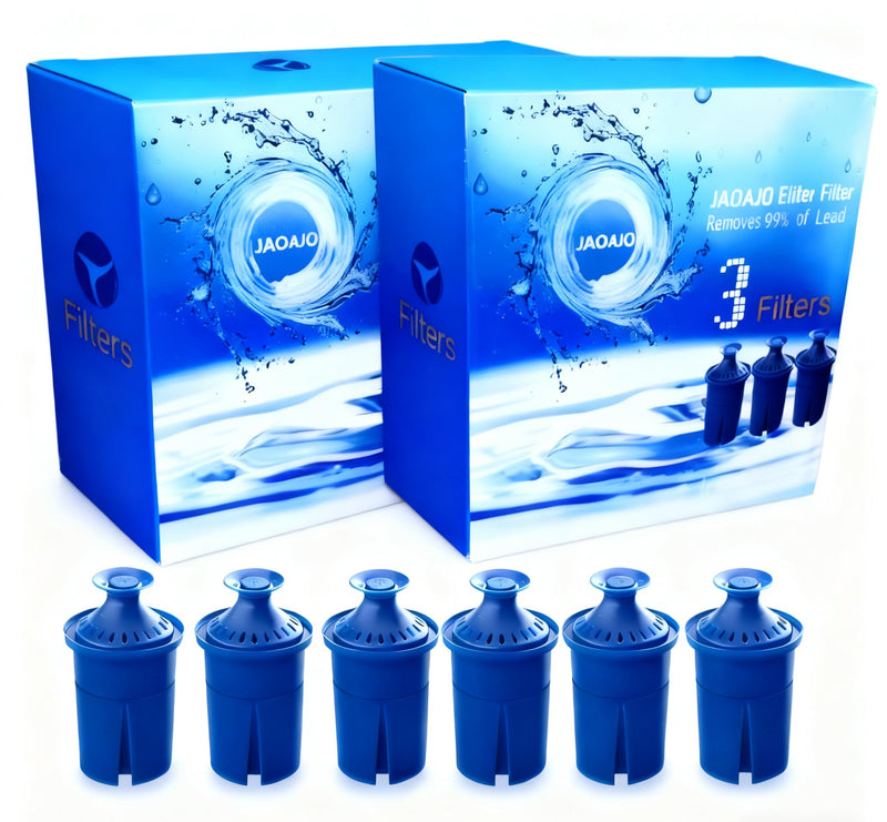 Elite Water Filter Lasting 6 Months-Efficient Long-Life Elite Filter, Replacement for Brita Pitcher Water Filter and Dispensers, Etc.,BPA FREE (6 Count(Blue)) 6 Count(Blue)
