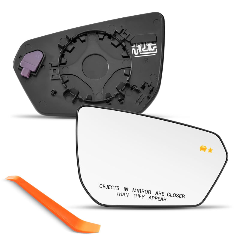 Passenger Side BSD Mirror Compatible with 2018-2024 Chevrolet Chevy Equinox, GMC Terrain, Right Side Mirrors Replacement Glass with Blind Spot, Heated Passenger Side(Blind Spot)